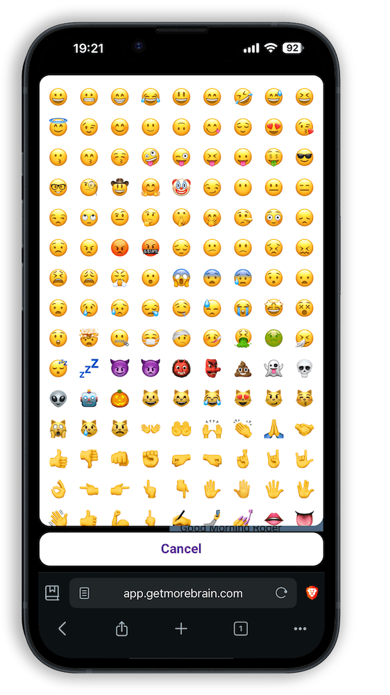 Add emojis to your messages.