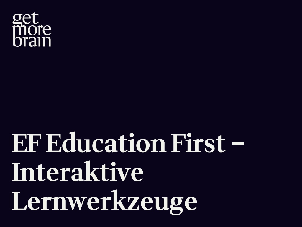 EF Education first – Interaktive Lernwerkzeuge