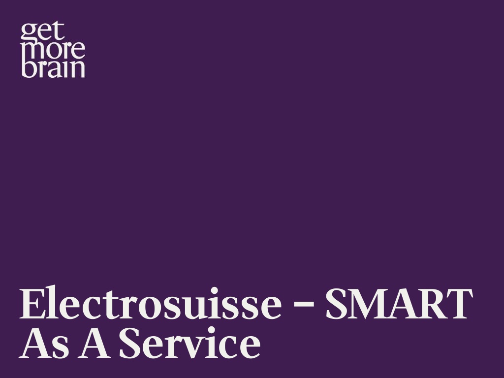 Electrosuisse – SMART as a Service