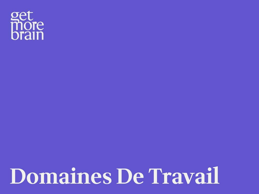 Domaines de travail